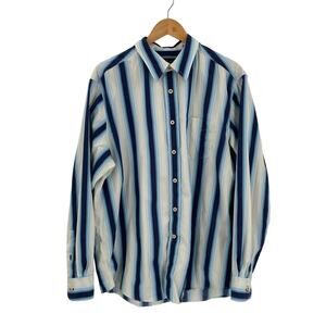 Tommy Bahama Indigo Palms blue stripes button down shirt mens XL